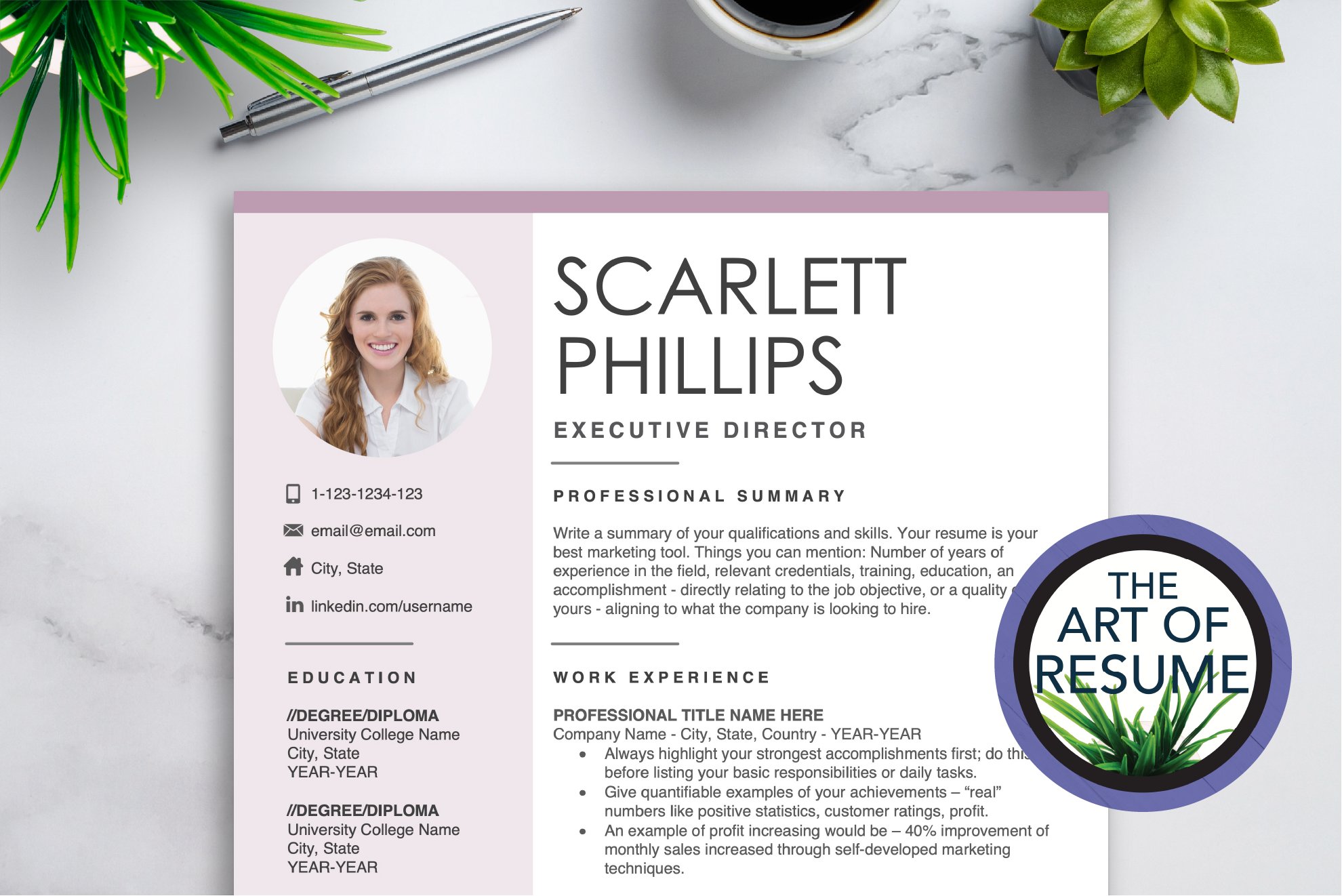 Creative Resume with Photo Picture cover image.