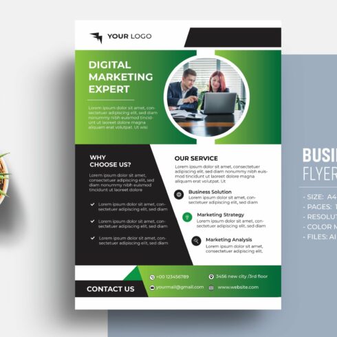 Corporate Business Flyer Template cover image.