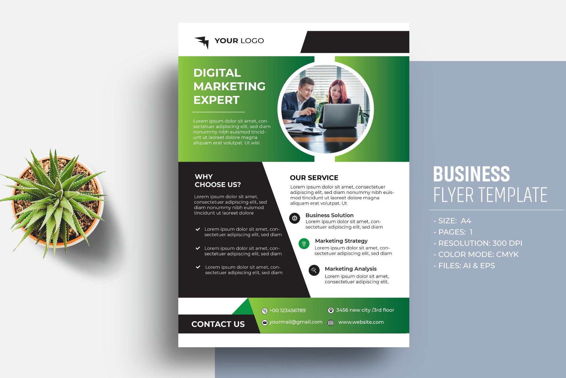Corporate Business Flyer Template cover image.