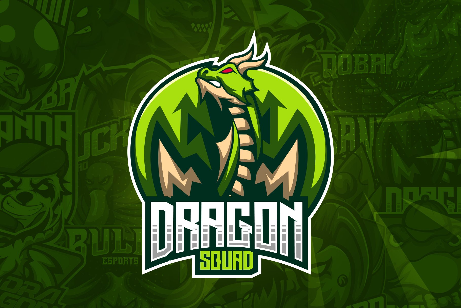 Dragon Esport Mascot Logo preview image.