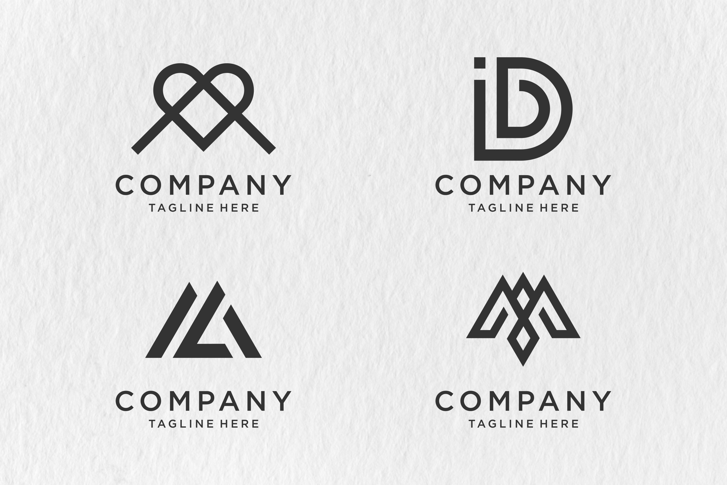 Set of monogram logo design - SVG file - PART 9
