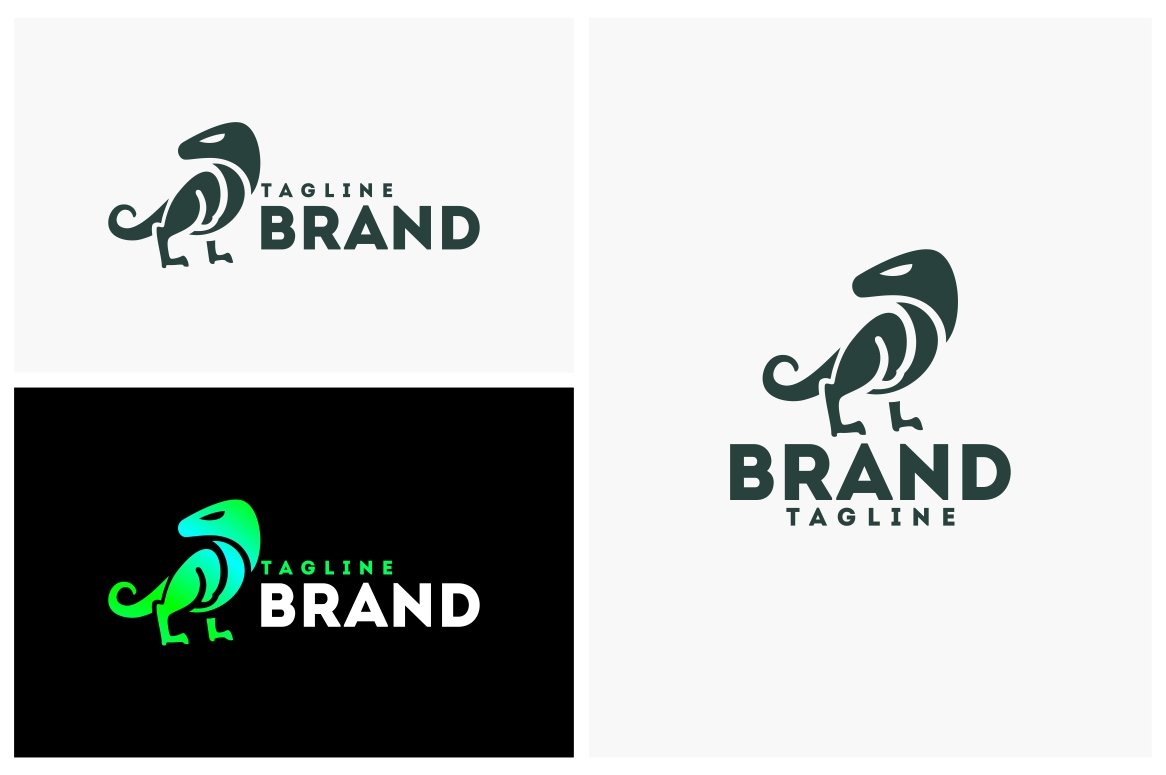 Dinosaur Logo Template preview image.