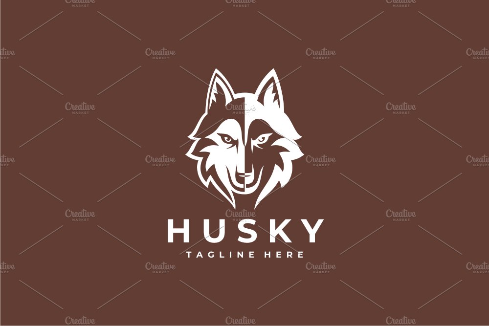 Husky Logo Template preview image.