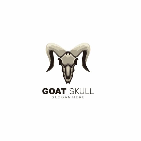 goat skull mascot logo template icon cover image.