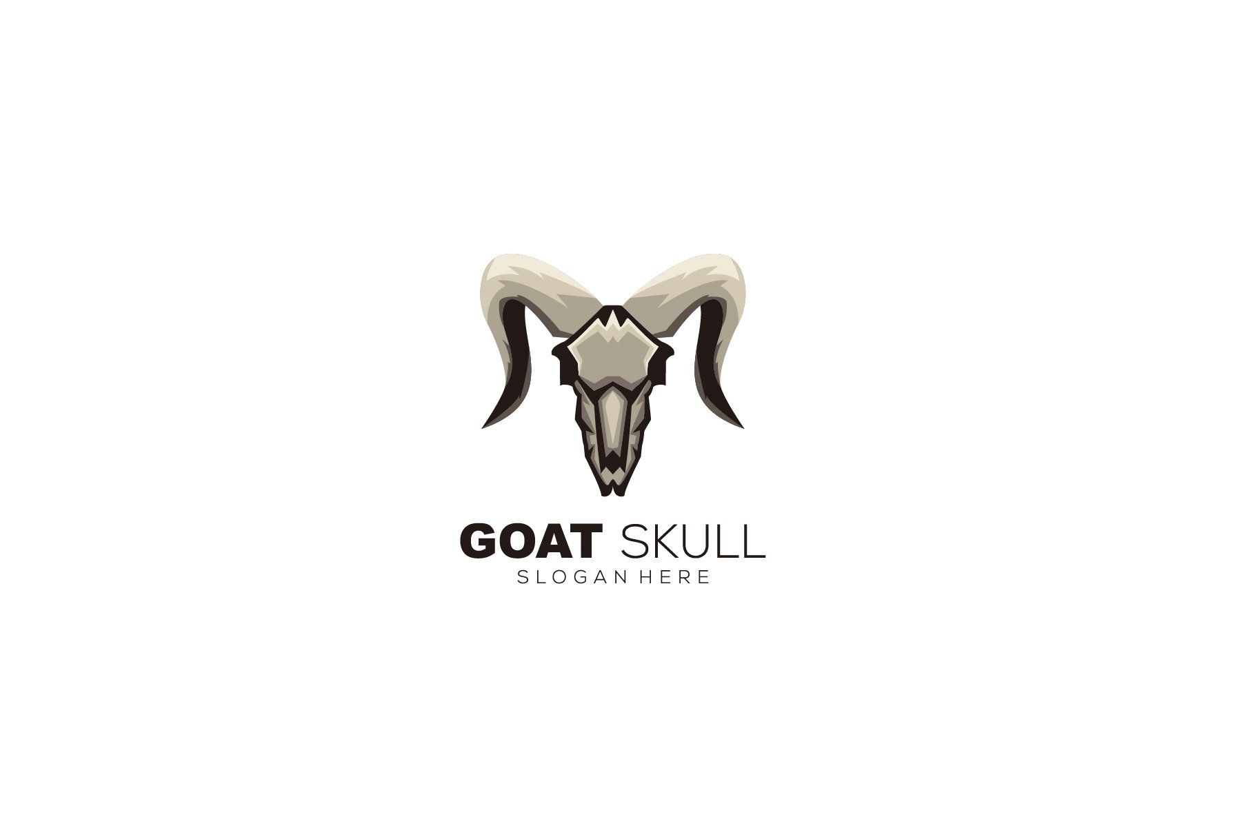 goat skull mascot logo template icon cover image.