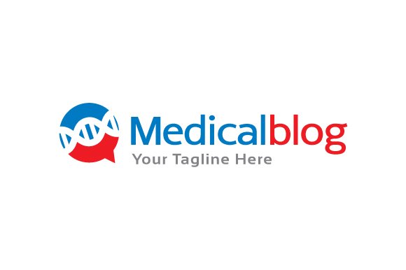 Medical Blog Logo Template preview image.