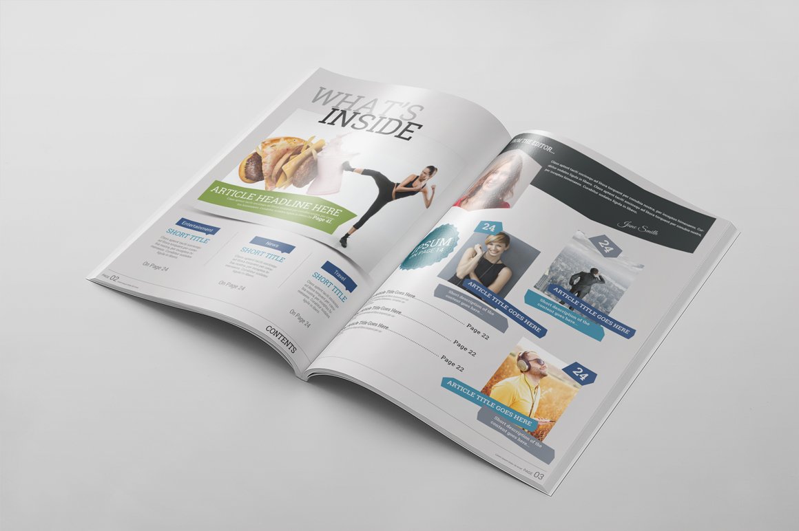 Magazine Template 56 preview image.