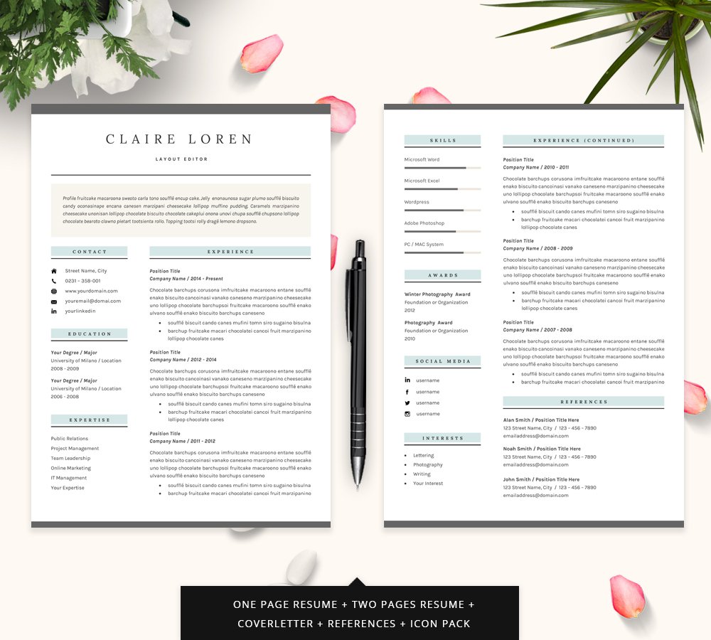 Resume/CV Template preview image.