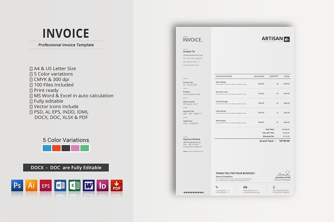 Invoice cover image.