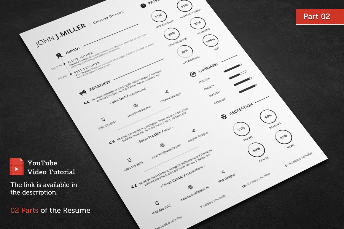 Ultra Clean Resume preview image.