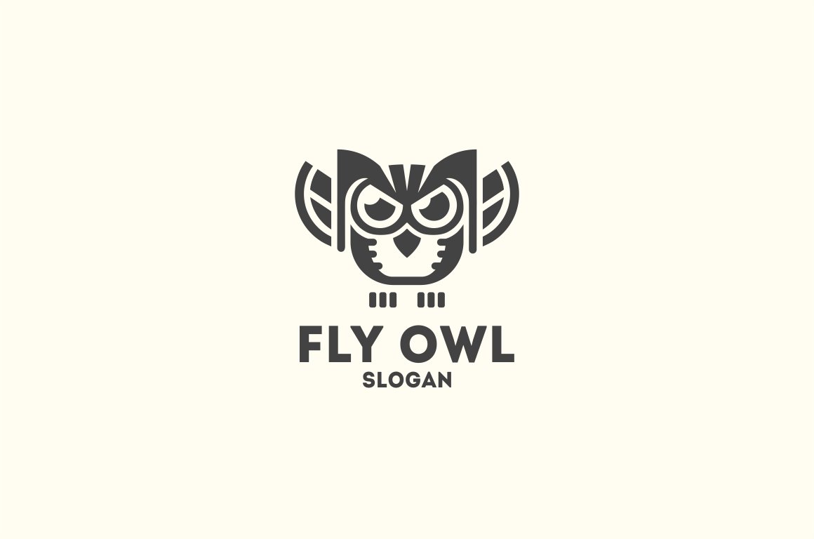 Owl Logo Template preview image.