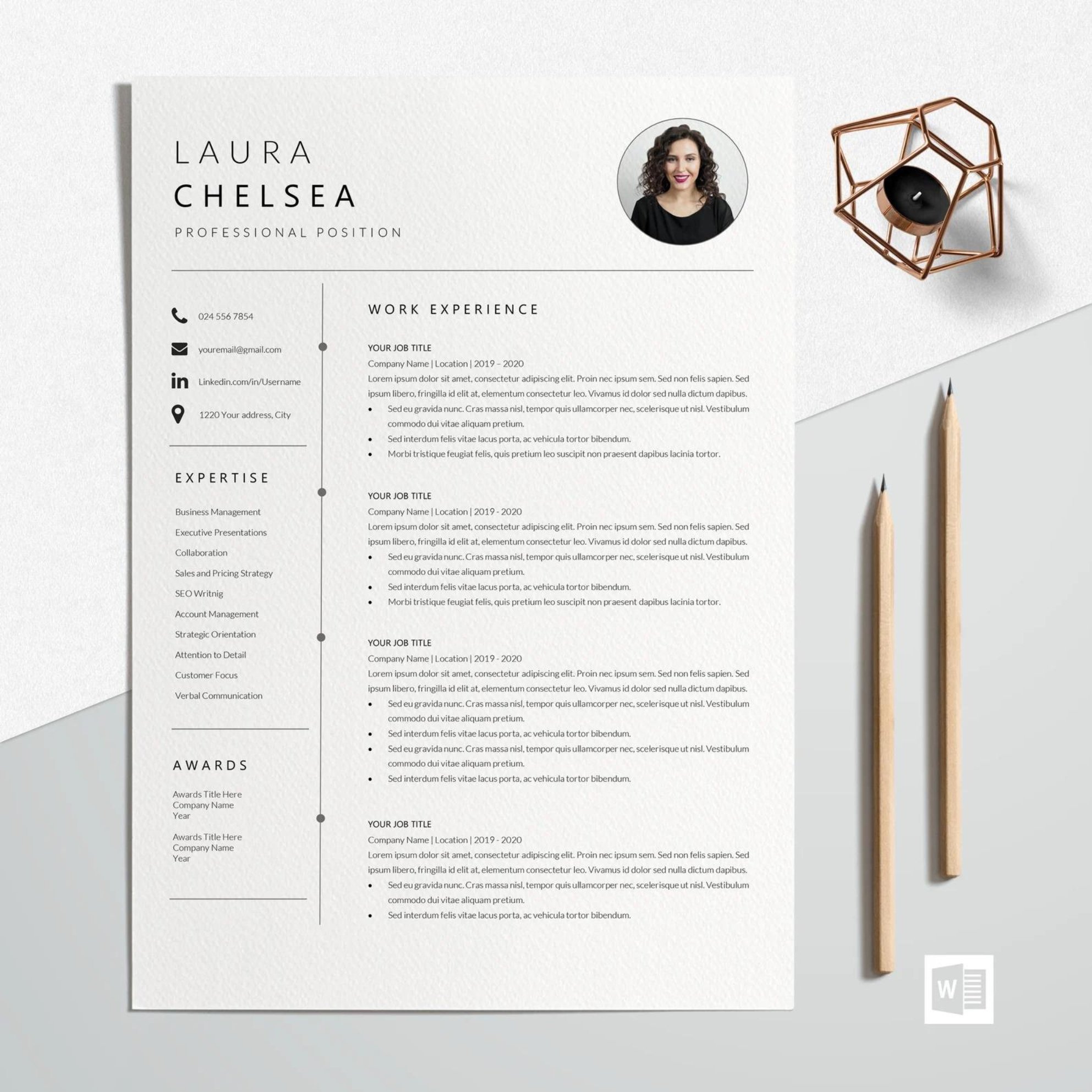 Resume Template with Photo preview image.