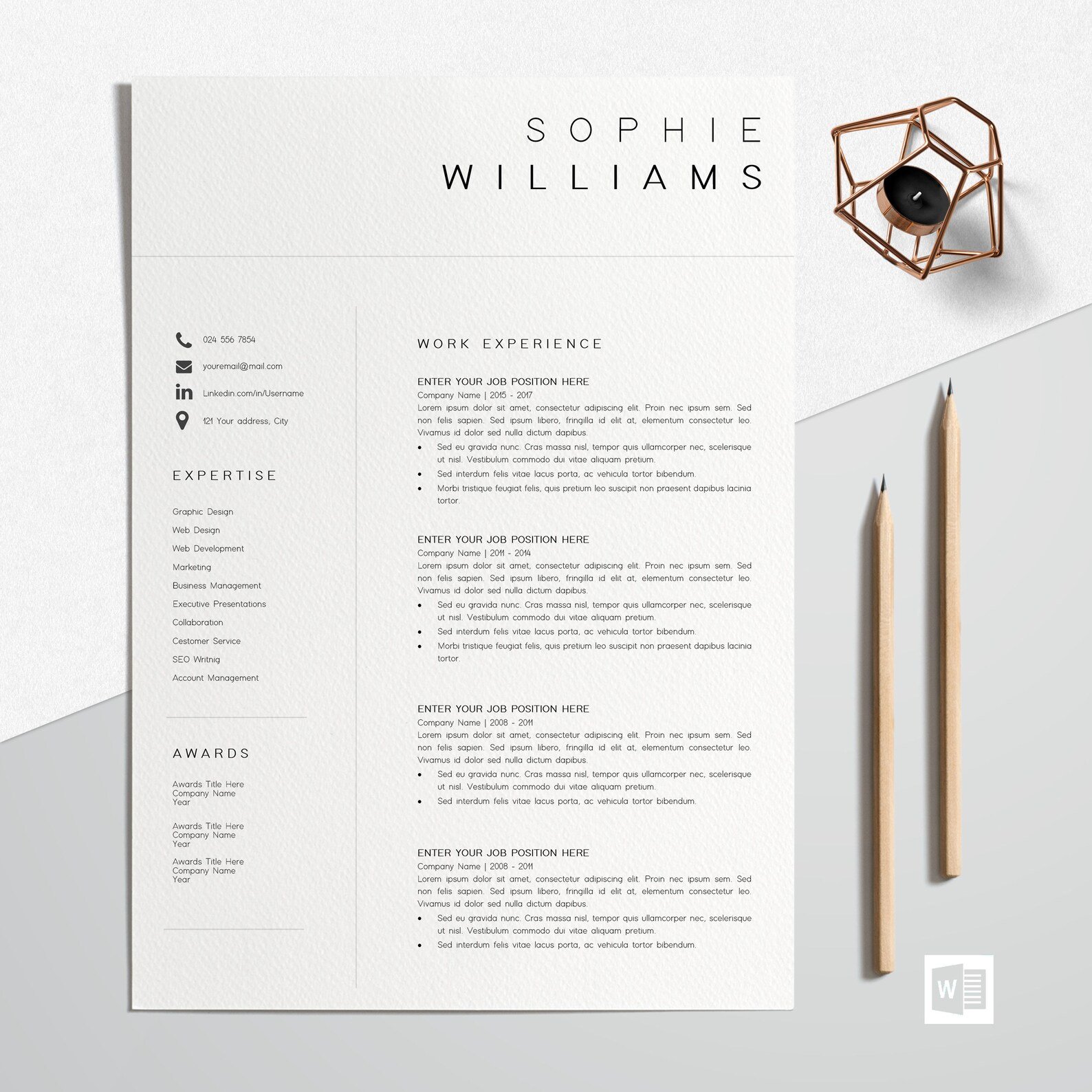 Resume Template | CV Template preview image.