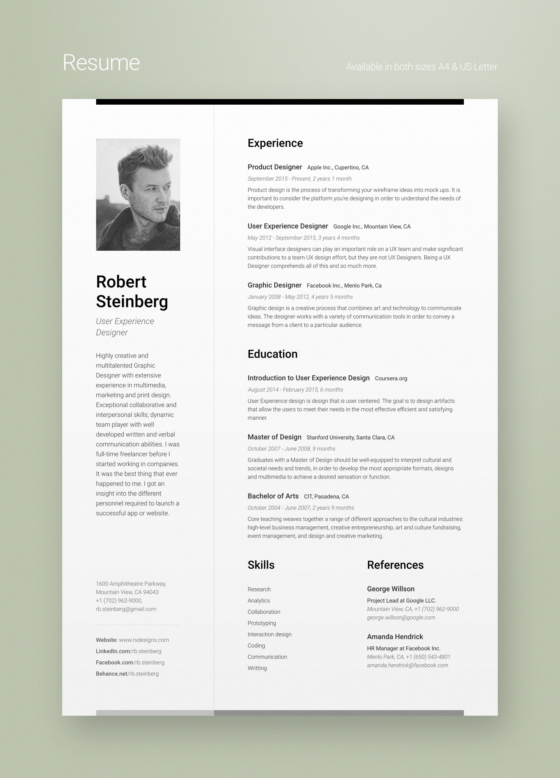 Resume & CV Bundle 1 Vertical preview image.