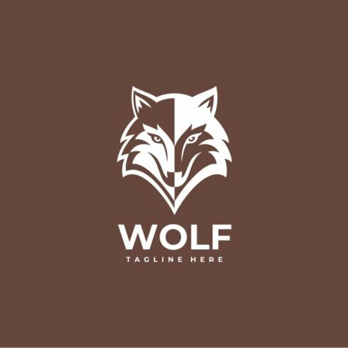 Wolf Head Logo Template cover image.