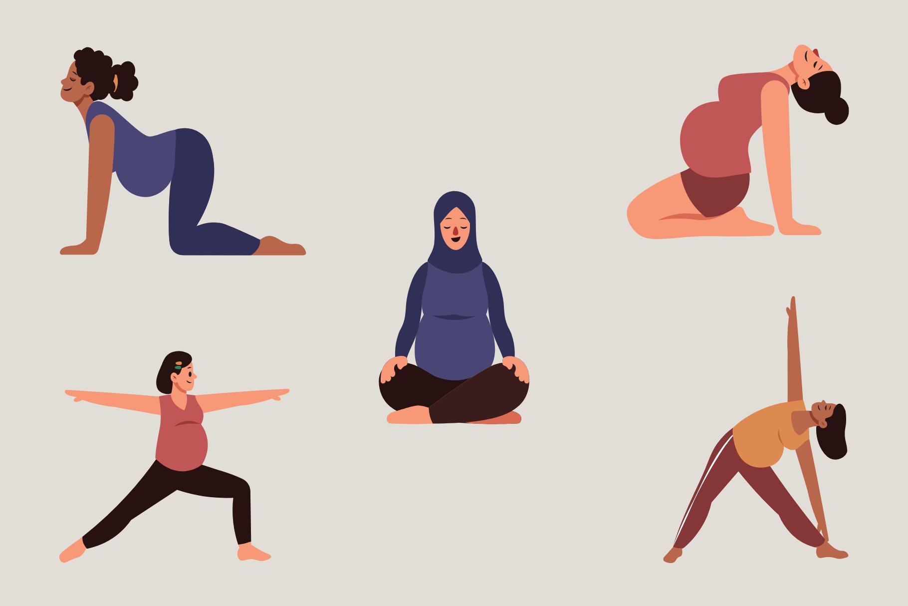 Pregnant Woman doing Yoga preview image.