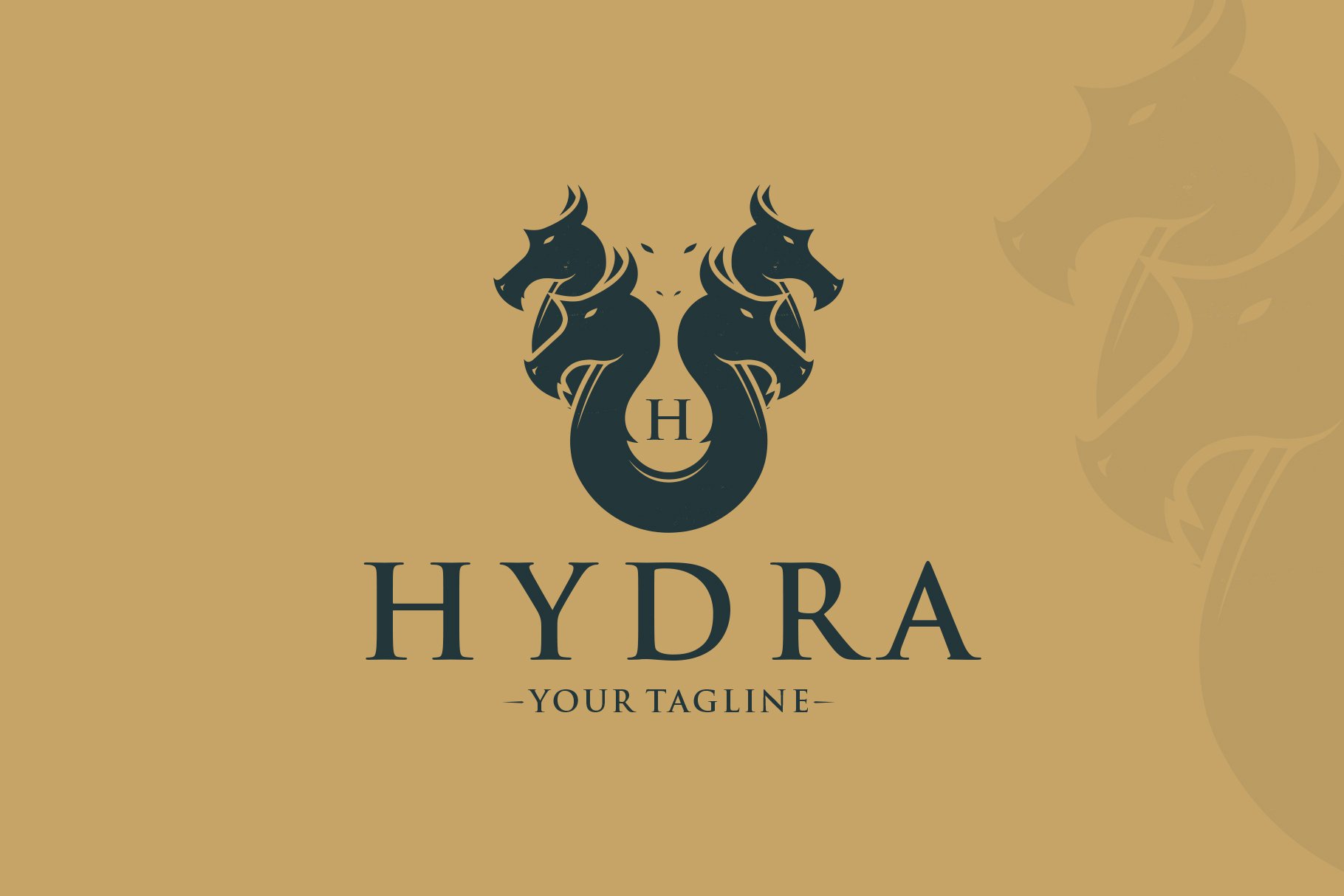 Hydra Heads Vintage Logo Template cover image.