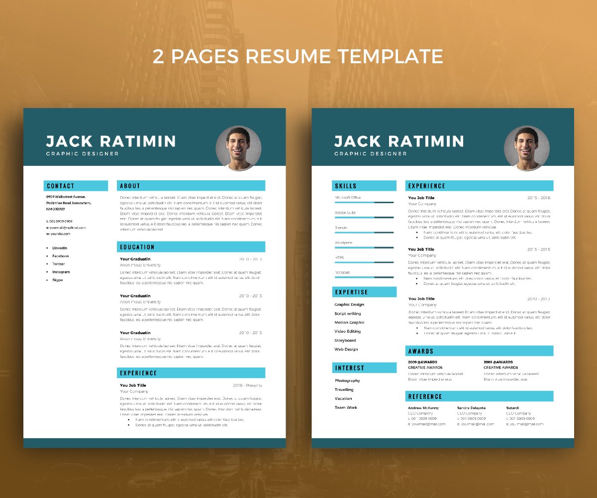 Resume Template 26 preview image.