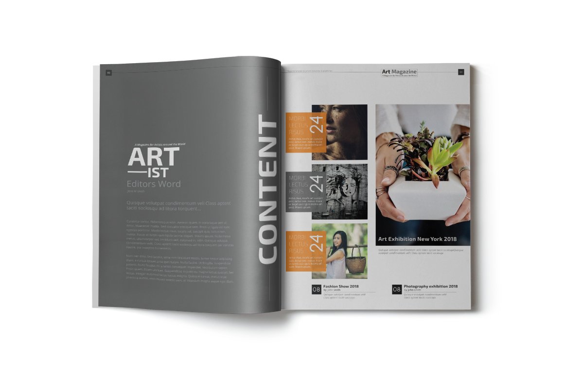 Art-ist Magazine Template Vol.2 preview image.