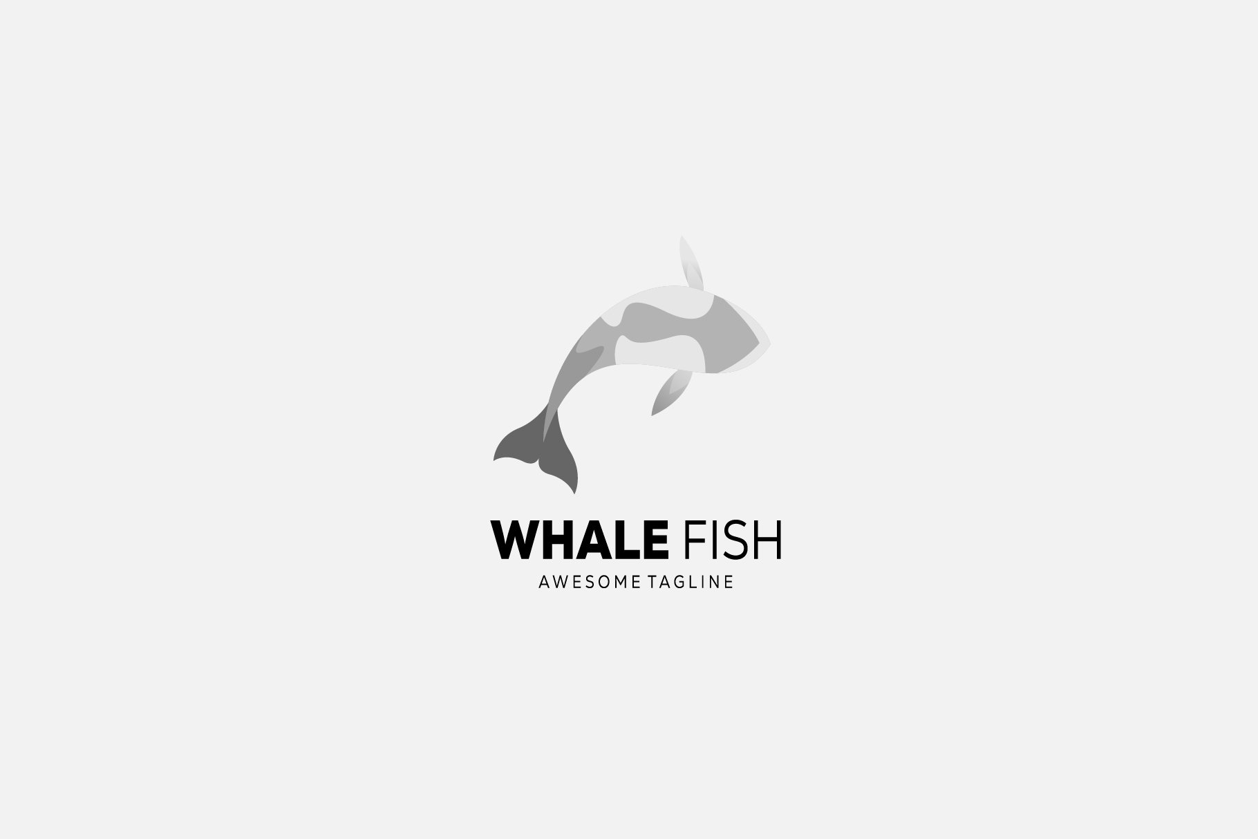 whale fish design logo icon illustra cover image.