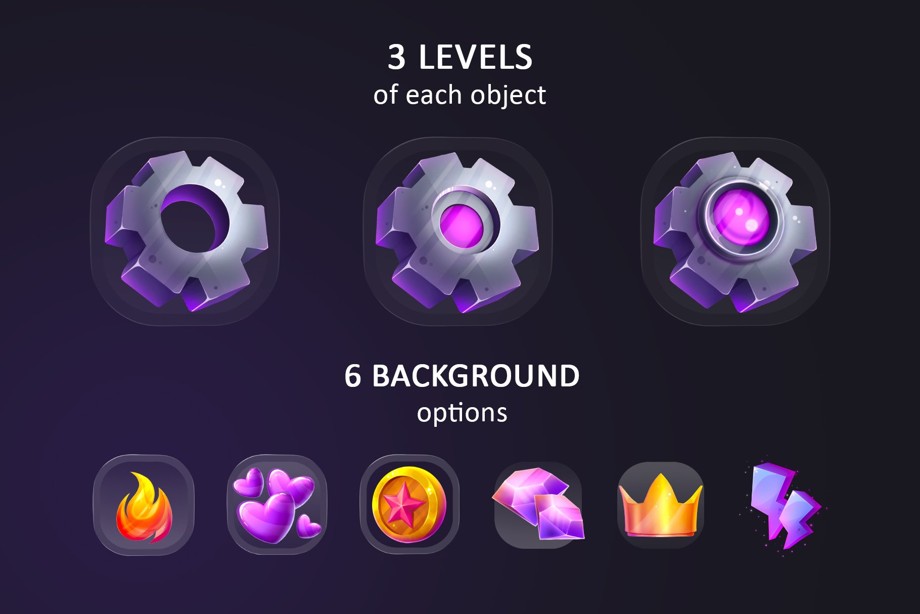 Game Items, Set of 24 Game Icons preview image.