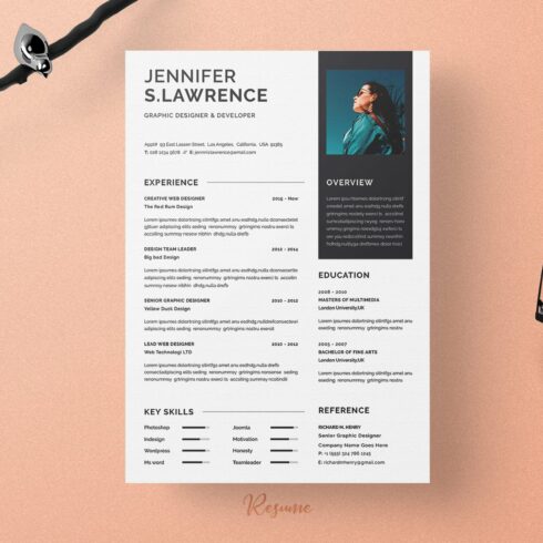 Resume Template / CV cover image.