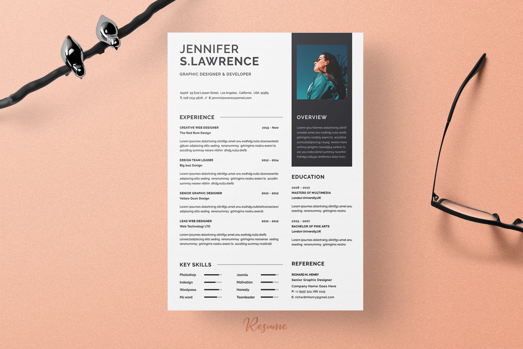 Resume Template / CV cover image.