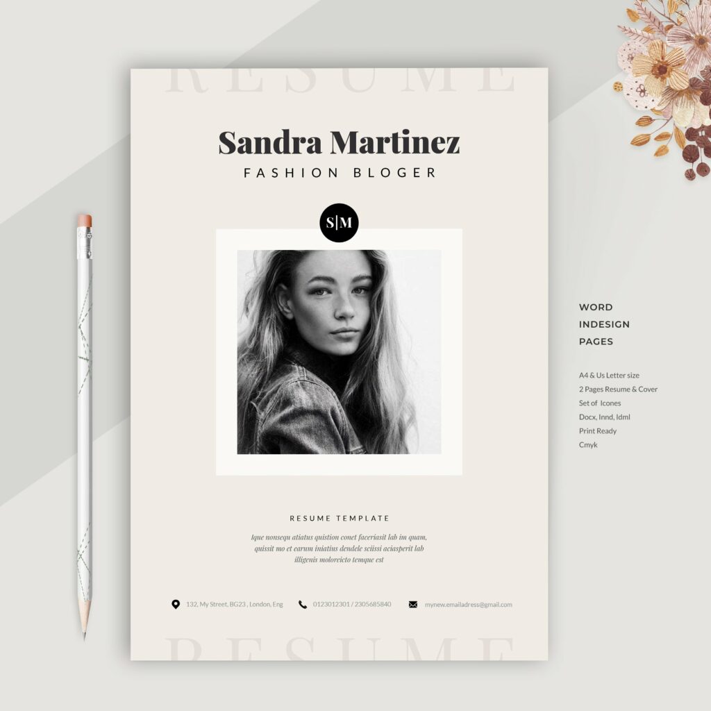 Fashion Model Cv Template Word – MasterBundles