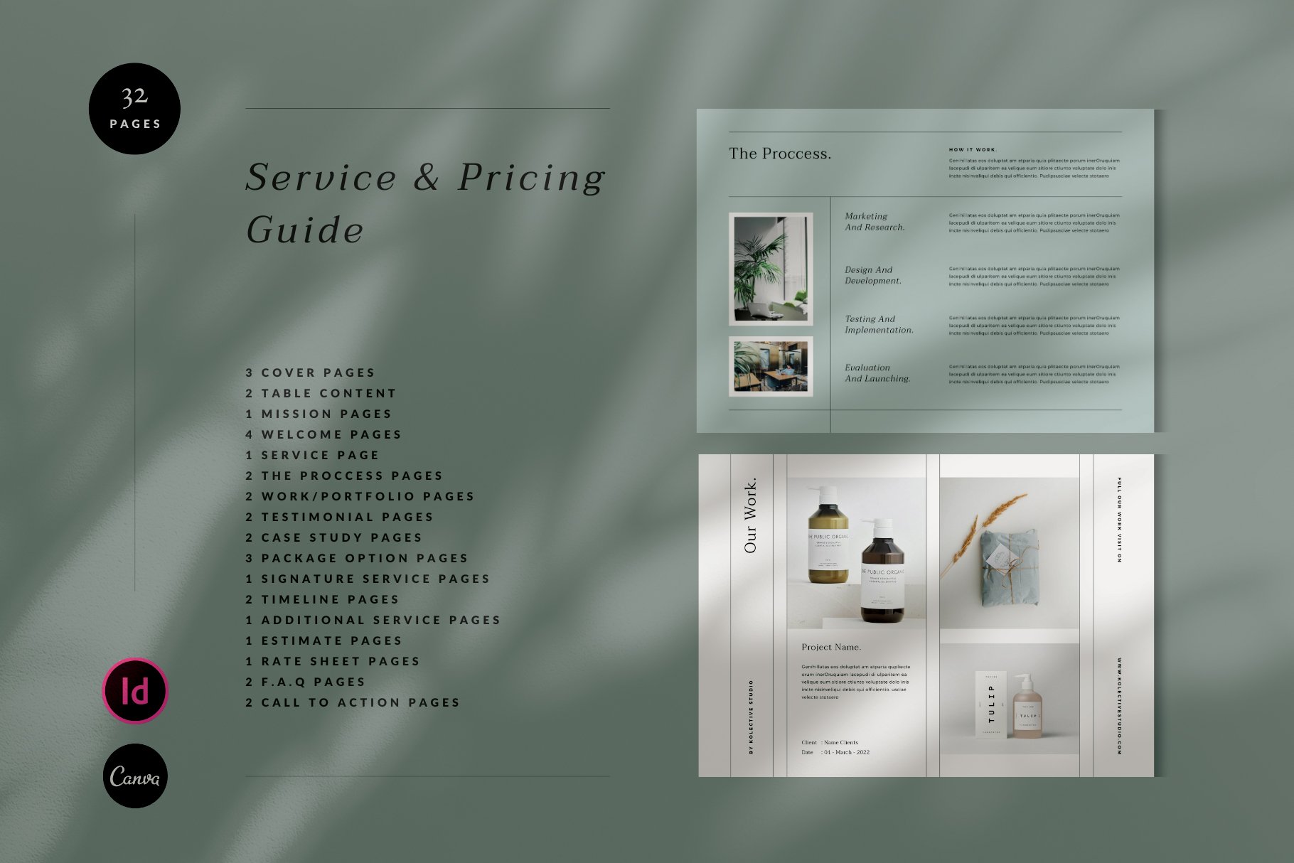Service and Pricing Guide preview image.