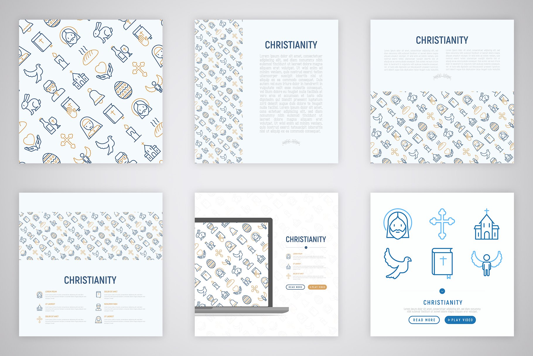 Christianity Icons Set | Concept preview image.