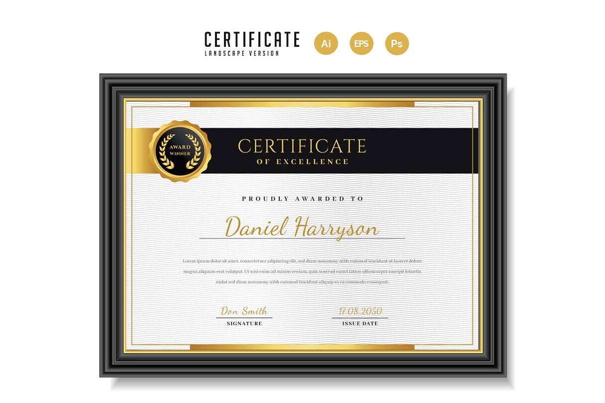 374. Modern Certificate Template preview image.