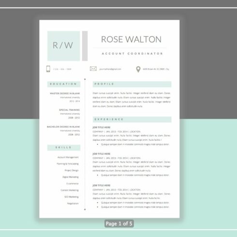 Resume Template & Cover Letter cover image.