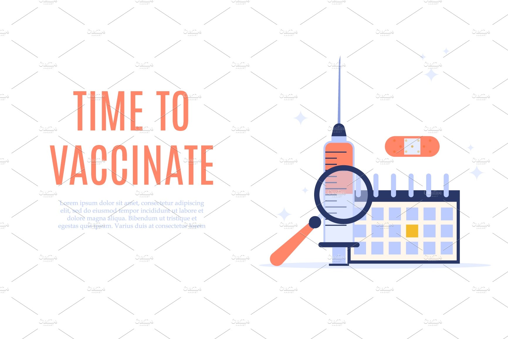 Vaccination concept poster preview image.
