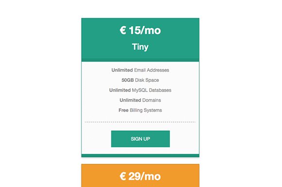 Responsive Pricing Tables preview image.