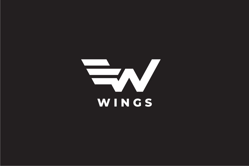 Wings - Letter W Logo Template preview image.