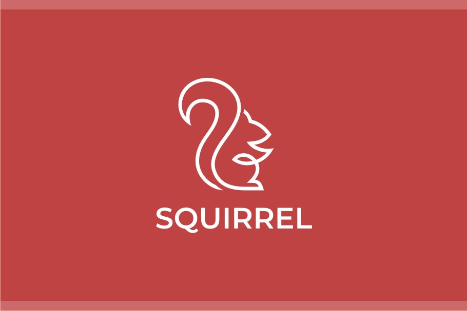 Premium Vector | Squirrel logo vector icon line illustration