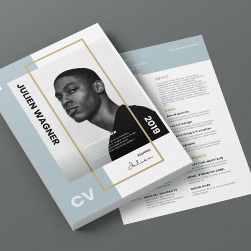 Minimalist CV Resume AI and PSD 20 cover image.