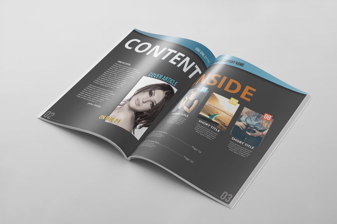 Magazine Template 48 preview image.