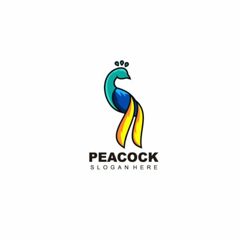 peacock logo vector design illustrat cover image.