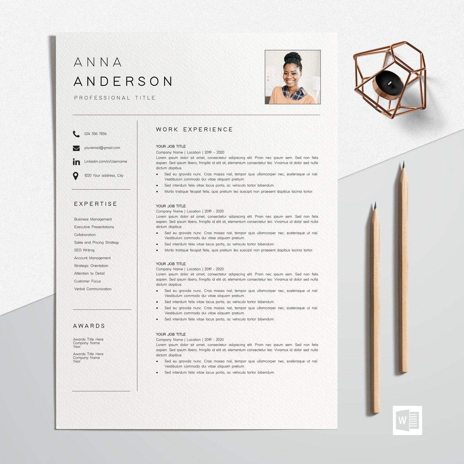 Resume Template CV Professional preview image.
