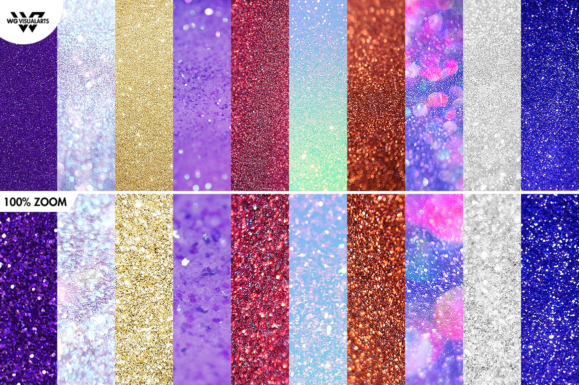 20 GLITTER Textures / Backgrounds preview image.