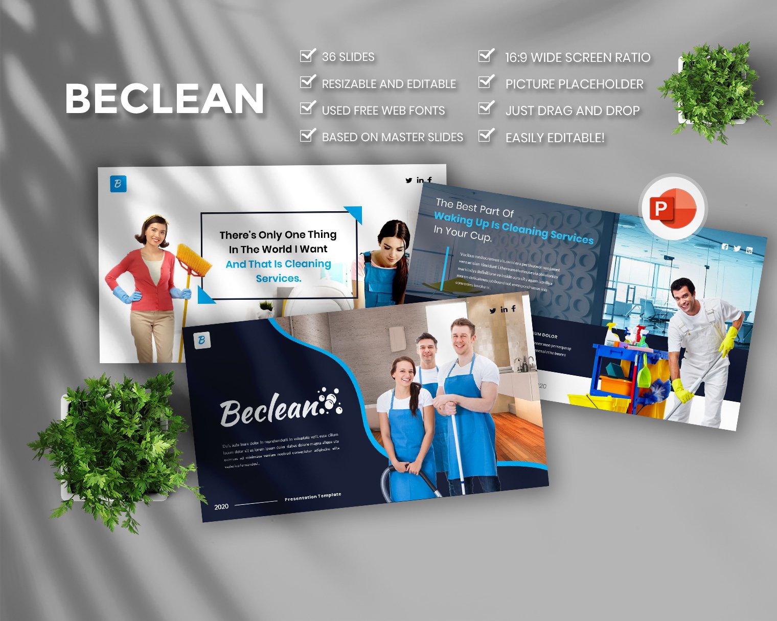Beclean  CleaningServices PowerPoint cover image.