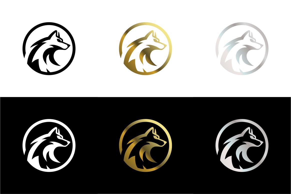 Wolf Logo Template preview image.