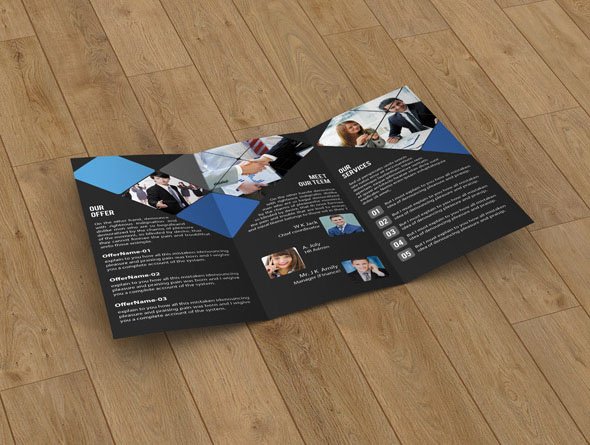 Trifold business brochure-V43 preview image.