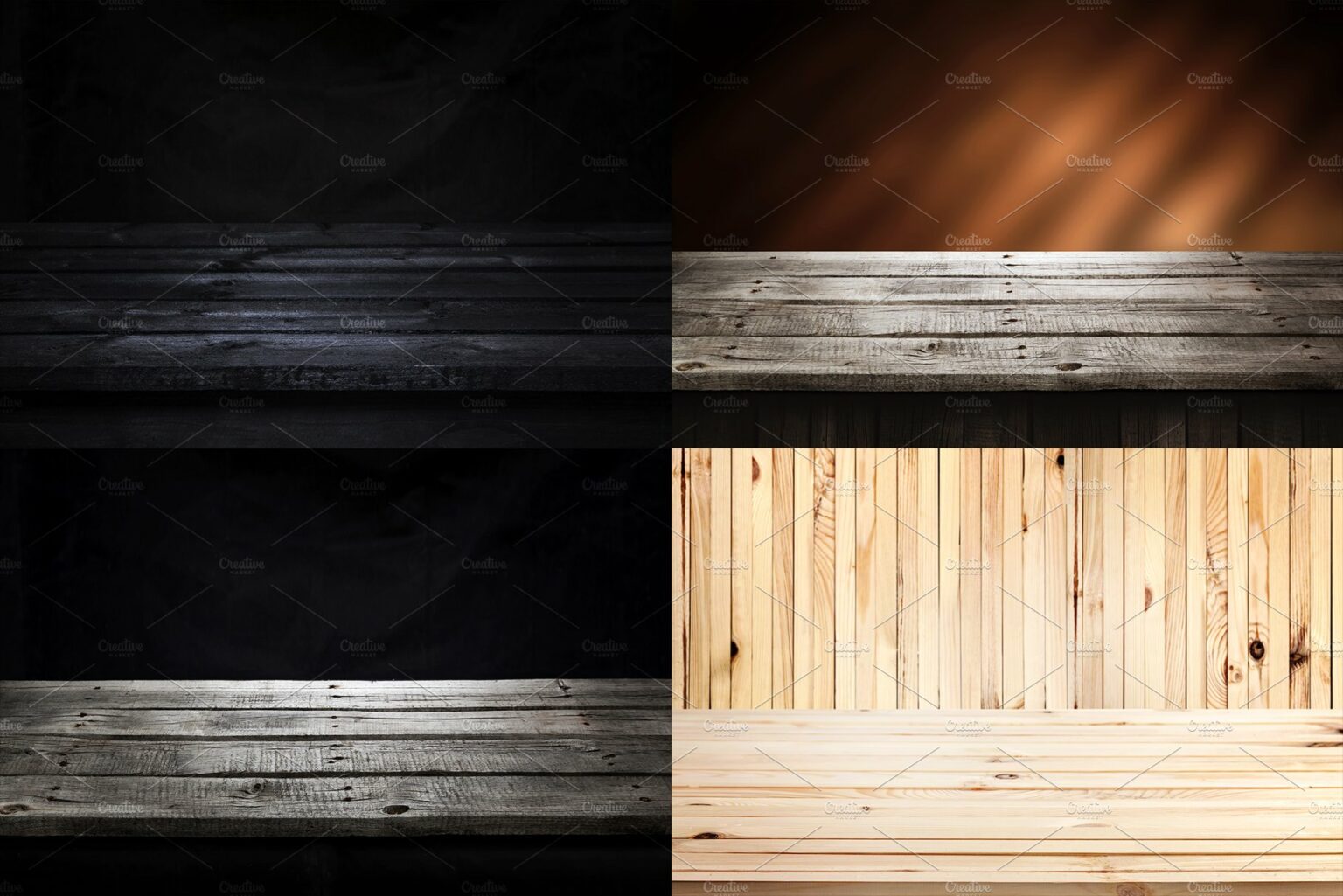 Perspective wooden backgrounds MasterBundles