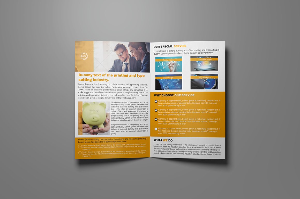 Creative Bifold Business Brochure preview image.