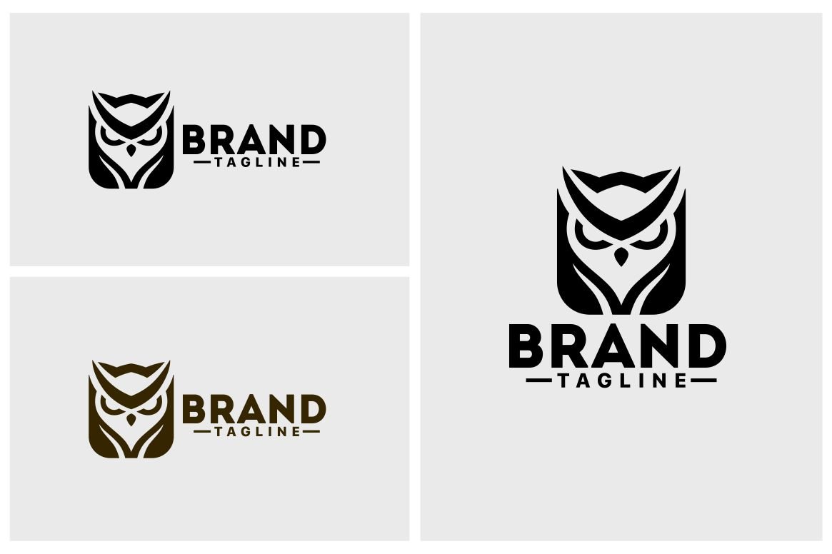 Owl Logo Template preview image.