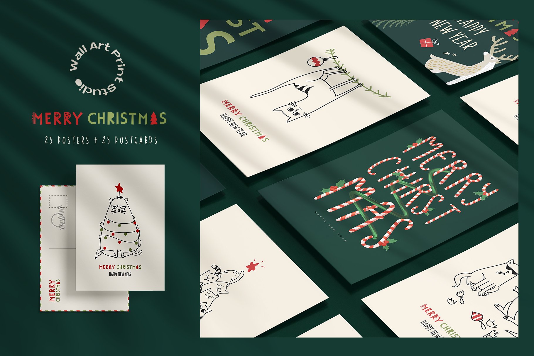 Merry Christmas Posters & Postcards cover image.