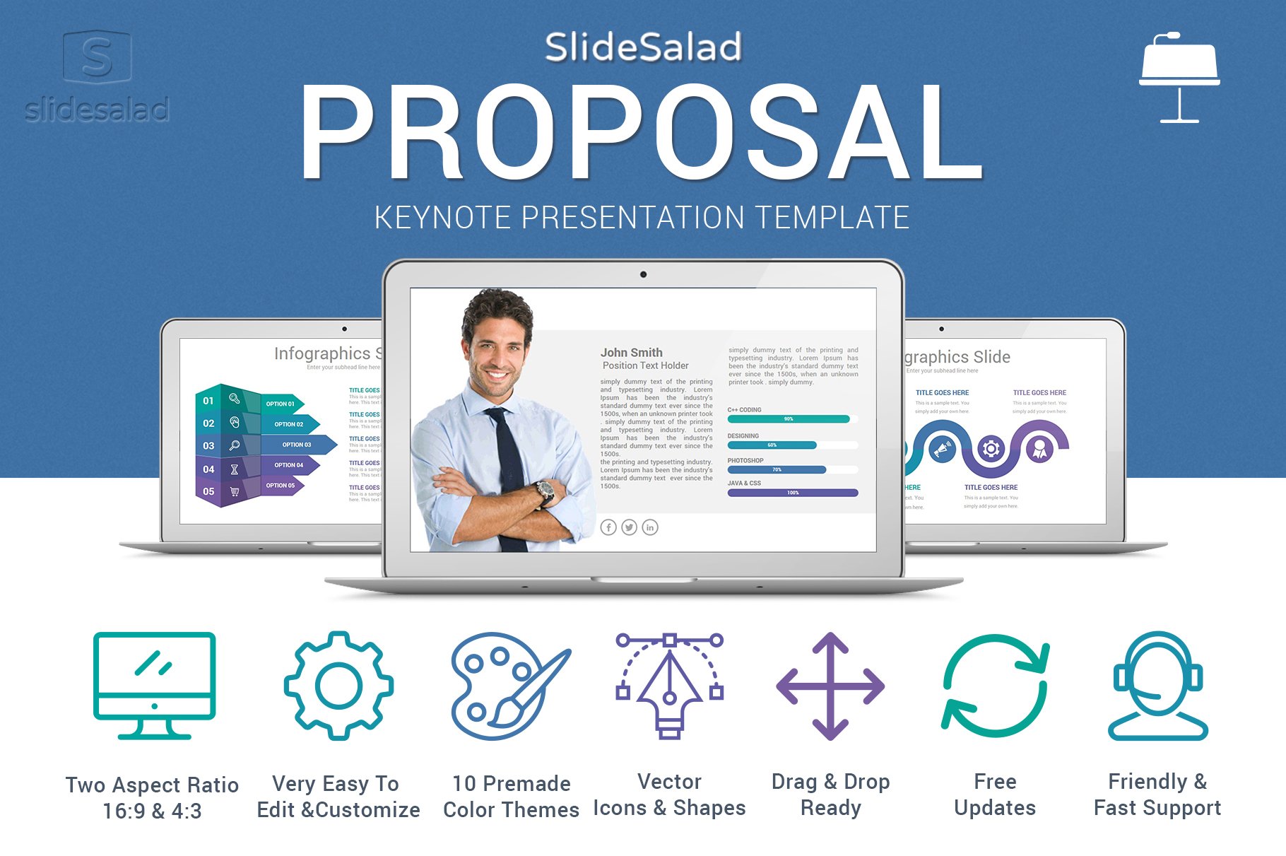 Business Proposal Keynote Template preview image.