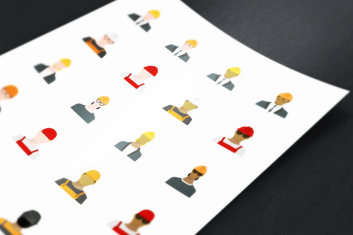 88 Icons | Profession Flat Avatars preview image.